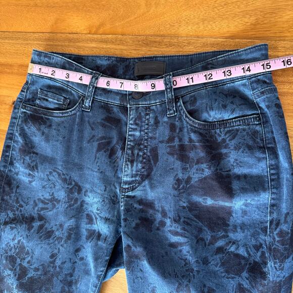 Cambio Tie-Dye Wash Slim Pants Size 10 Blue Stretch Cotton Designer Jeans - Picture 11 of 12